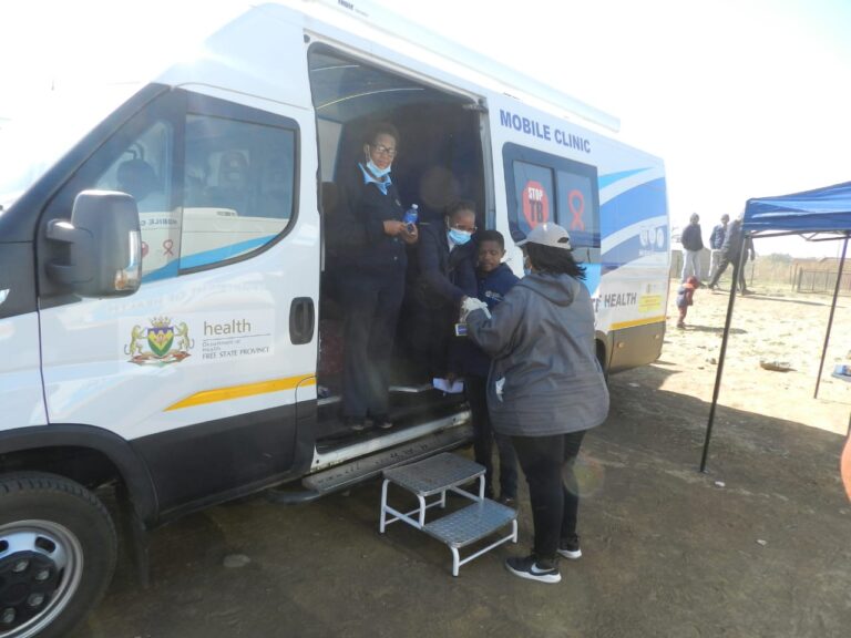 Community health workers deliver medication to elderly FS patients